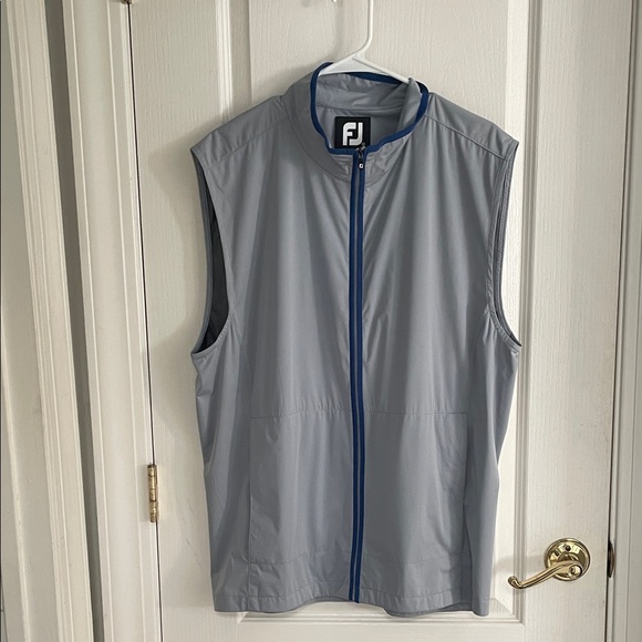 FootJoy Other - FJ Foot Joy Large Golf Vest Gray Jacket with Blue Accents